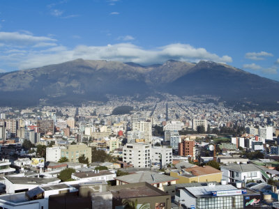 Pichincha Volcano and Quito Skyline, Ecuador