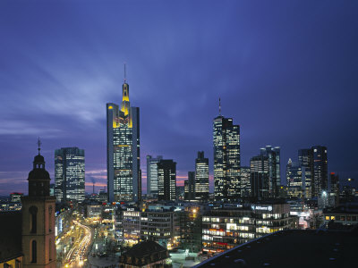 Financial District and Frankfurt Skyline, Germany