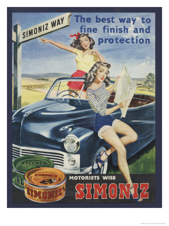 Buy Simoniz Girls on Car at AllPosters.com