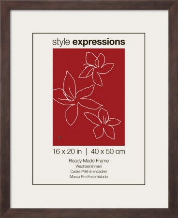 Flat Top Espresso Wood Frame Fits 16 x 20 Print Posters