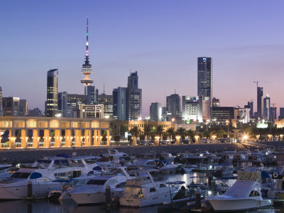 Buy Kuwait City and Sharq Souk Marina, Kuwait at AllPosters.com