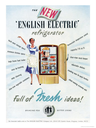 Buy 1950's Refridgerator Advertisementisement at AllPosters.com