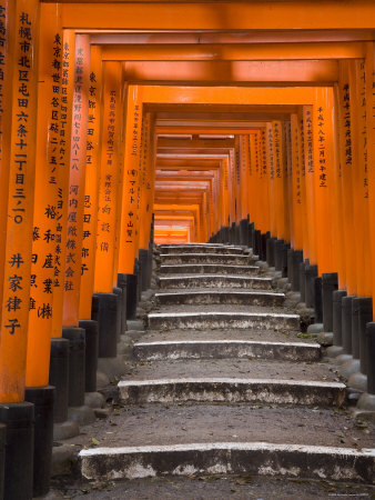 Torii Gates, Fushimi Inari Taisha Shrine, Kyoto, Honshu, Japan