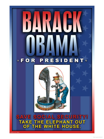 Barack Obama, Save Social Security Premium Poster