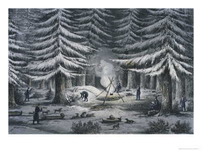 Buy Manner of Making a Resting Place on a Winter Night, Journey to the Shores of the Polar Sea at AllPosters.com