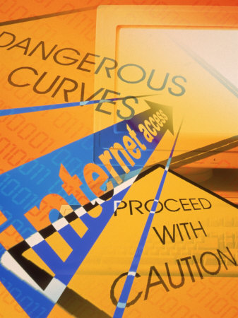 Concept of Internet Access Signs with Binary Code