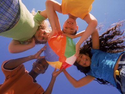 Kids with Beachball