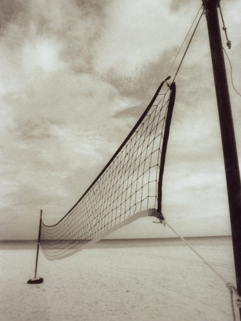 Volleyball Net on the Beach, Cancun, Mexico