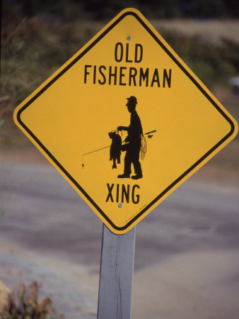 Buy Old Fisherman Crossing Sign, Westerly Beach, RI at AllPosters.com