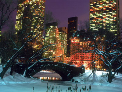 NYC, Central Park Snow and Plaza Hotel