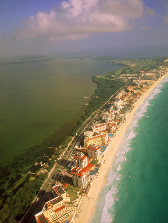 Aerial View of Cancun, Mexico