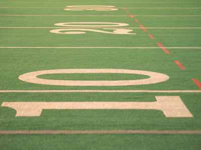 The Ten Yard Line on a Football Field Poster