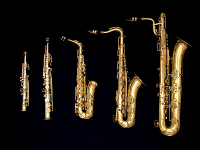 Different Sized Saxophones