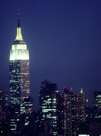 Empire State Building at Night, NYC, NY