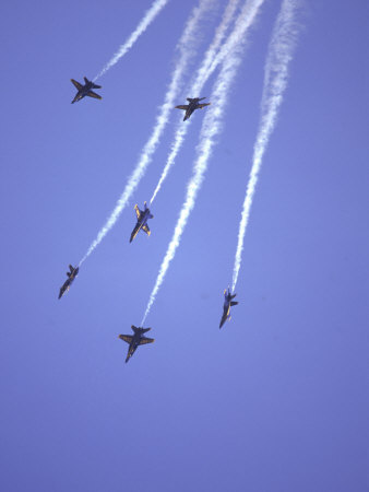 USN Blue Angels in Formation