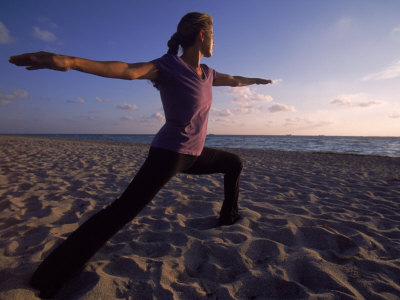Woman Doing Yoga, Miami, FL