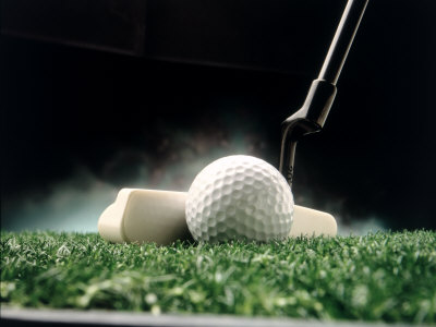 Golf Ball and Putter Poster