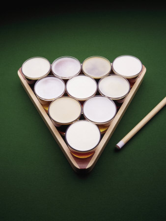 Pool Triangle with Beer Glasses