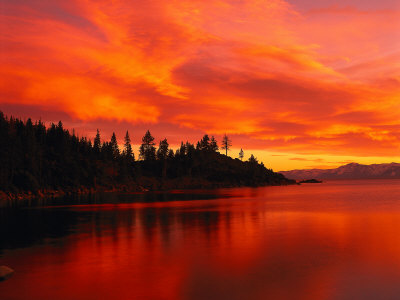 Sunset, Sierra Mountains, Lake Tahoe, CA