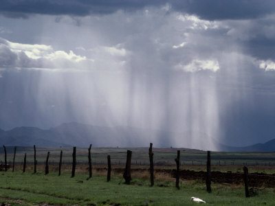 Buy Veils of Rain Stream from Sunlit Clouds over Farmland at AllPosters.com