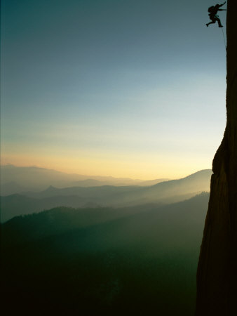 Buy A Rock Climber from the 90 Degree Face of a Mountain Wall at AllPosters.com