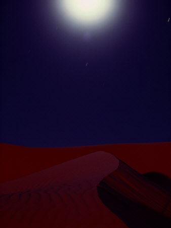 Moon over a Sand Dune