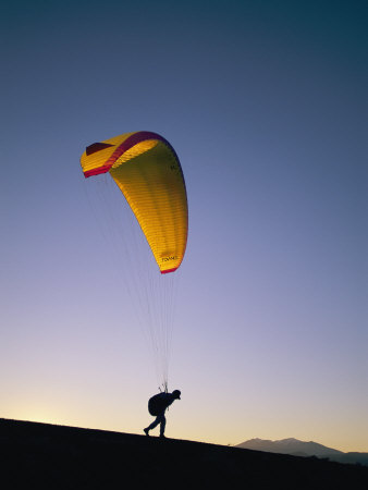 Buy A Person Paraglides at Shiva Crater at AllPosters.com