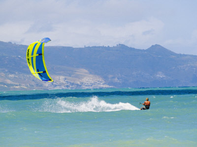 Buy Man Kiteboarding in Turquoise Water Ocean off Maui Island at AllPosters.com