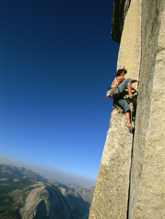 Buy A Man Climbs Half Dome, Yosemite, California at AllPosters.com