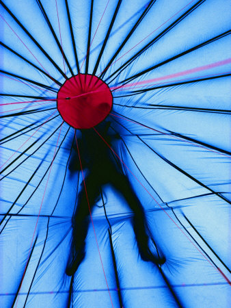 Buy The Figure of a Person is Silhouetted Atop a Hot-Air Balloon at AllPosters.com