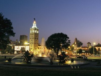 Buy The Plaza in Kansas City at Night at AllPosters.com