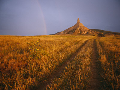 Scenic View of Western Nebraska Landscape Along the Oregon Trail