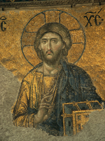 Buy A Mosaic of Jesus at St. Sophia Hagia in Istanbul at AllPosters.com