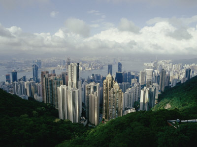 Hong Kong Island and the Bay with Kowloon on the Far Shore