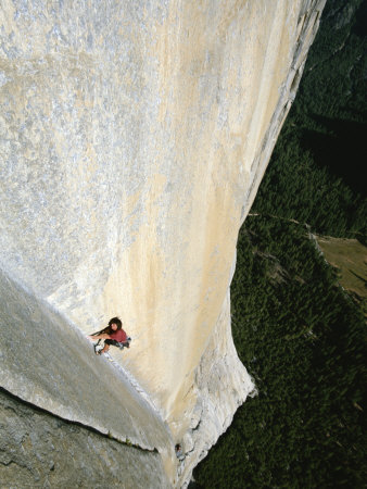 A Man Climbs El Capitan, Yosemite, California