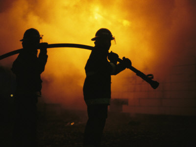 Buy The Sewanee Volunteer Fire Department Practices Firefighting at AllPosters.com