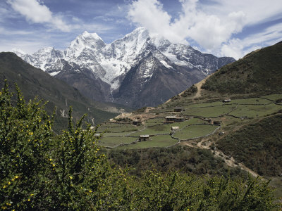 Buy View of a Small Village with Mount Everest in the Background at AllPosters.com