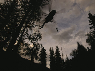 Buy As Many as Twenty Firefighters Can Rappel to a Fire from a Turbo-Powered Helicopter at AllPosters.com