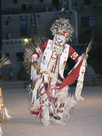 A Dakota Sioux Indian Dances a Traditonal Dance