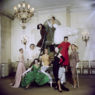 Models Posing in New Christian Dior Collection Poster