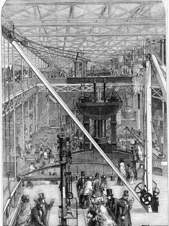 Great Hydraulic Press in Machinery Court at Great Exhibition