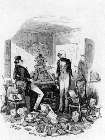 Illustration Depicting a Scene from the Charles Dickens Novel Martin Chuzzlewit