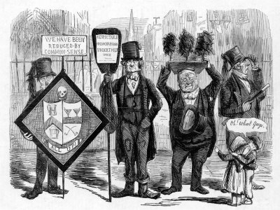 Cartoon from British Humor Magazine Punch Depicting Out of Work Undertakers