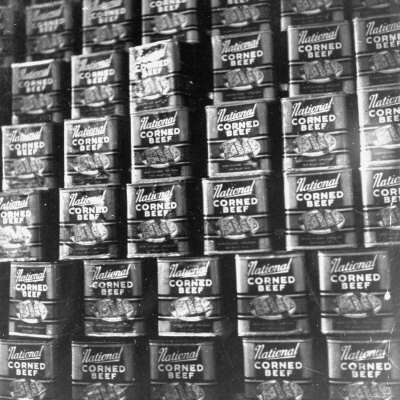 Canned Corn Beef Waiting to Be Exported