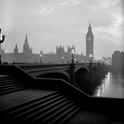 View of the Houses of Parliament as Seen Across Westminster Bridge at Dawn