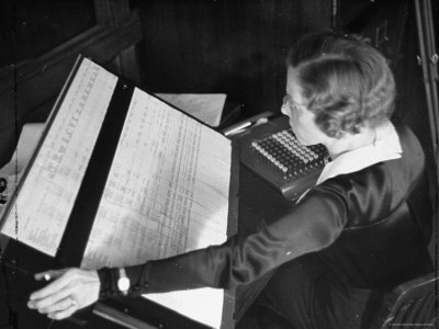 Woman Working in the Hearst Accounting Office