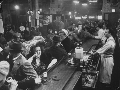 Buy Bar Crammed with Patrons at Sammy's Bowery Follies at AllPosters.com