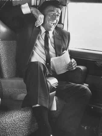 Jubilant Ronald Reagan Celebrating His Victory For Governor During California Gubernatorial Primary