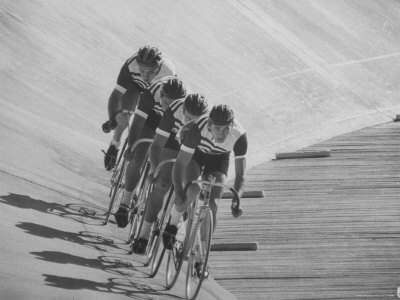 Bicyclists Competing at the Olympics Poster