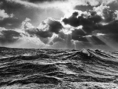 North Atlantic Wave Whipped High in a Midwinter Squall